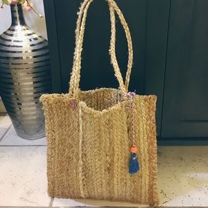 Jute Tote with Tassels